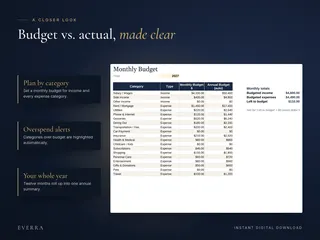 Budget tab close-up