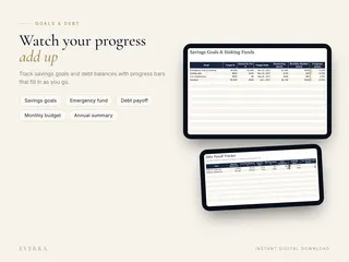 Savings goals and debt tracker